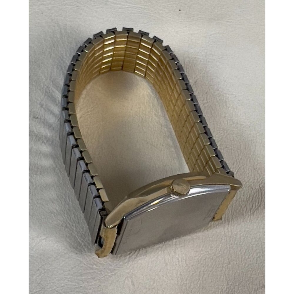 Vintage BULOVA L9 Men's Square Watch 10K Rolled Gold Parts/Repair 17 Jewels - Picture 9 of 9